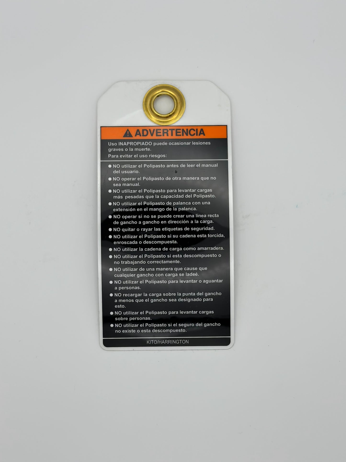 Harrington Warning Tag (WTAG9) 80146