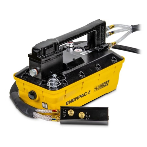 An Image Showing The Enerpac PARG1102N Turbo II Air Hydralic Pump, 2 Liter, Remote Pendant