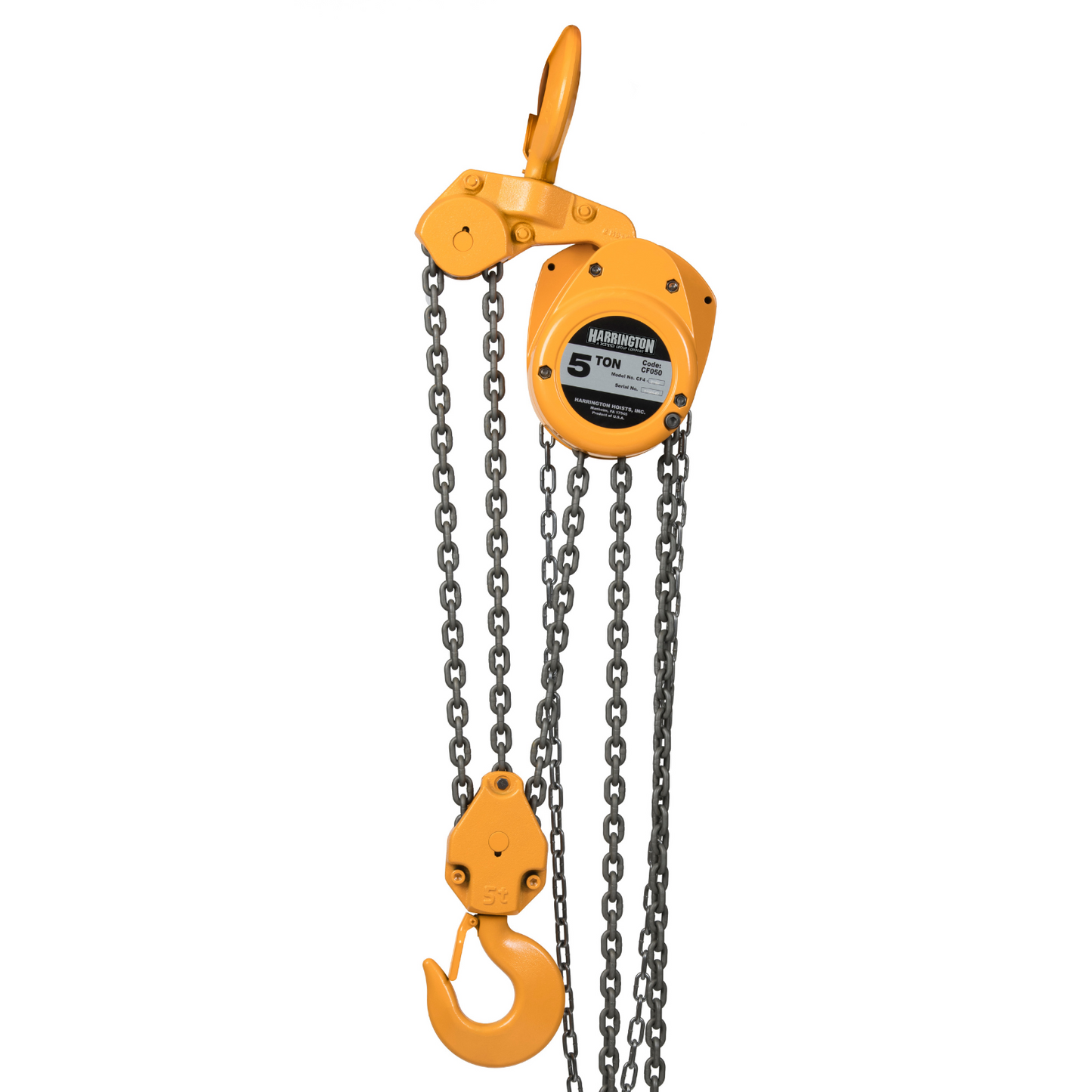 5 Ton Harrington CF Series Hand Chain Hoist, Part No: CF050